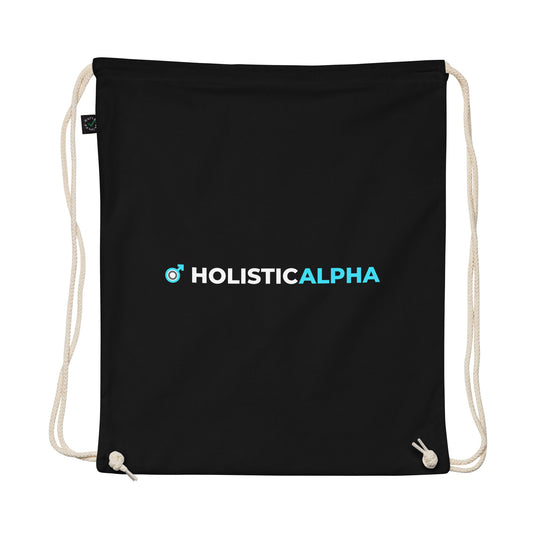 Holistic Alpha Organic cotton drawstring bag